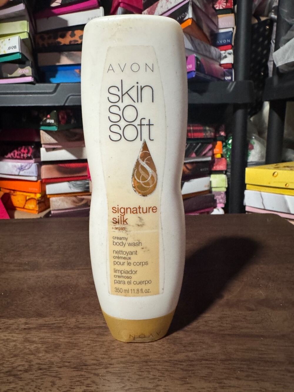 Avon skin so soft age”signature silk + argan” creamy body wash 11.8 fl oz. *2013